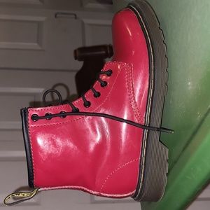 Red Dr Mertens Delaney Boots Girls Size 2